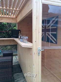THE SPORTS BAR. GARDEN BAR/GARDEN SHED WITH FREE REMOVABLE SECURITY HATCH