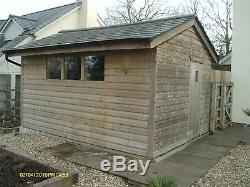 TIMBER GARDEN SHED WITH SLATE ROOF 13'9 x 9'10' GOOD CONDITIONNO RESERVE