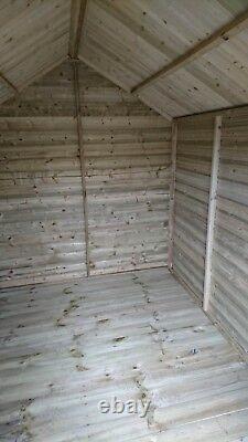 Tanalised Apex Garden Shed Pinelap Pressure Treated Hut T&G Wooden Storage shed