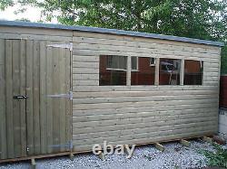 Tanalised Pressure Treated Pent Shed 12x8 Best On Ebay