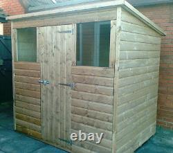 Tanalised Pressure Treated Pent Shed 12x8 Best On Ebay