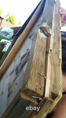 Tanalised Wooden Garden Shed 8x6 Apex Pinelap Hut Factory Seconds Item. T&G