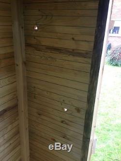 Timber Tanalised Wooden Garden Shed FACTORY SECONDS Pent Treated Double Doors