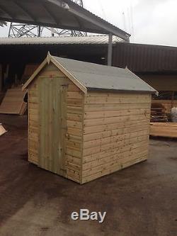 Tongue and Grooved Tanalised Factory Seconds Garden Shed Wooden Apex Hut Store