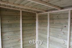 Total Sheds DOUBLE DOORS Garden Pent Shed Pressure Treated Tanalised T&G