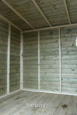 Total Sheds DOUBLE DOORS Garden Pent Shed Pressure Treated Tanalised T&G