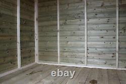 Total Sheds Pent Pressure Treated Tanalised Garden Wooden Shed 24mm Tan Floor