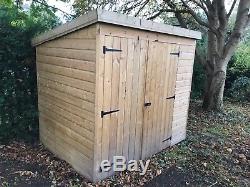 USED Garden Shed 7X5 Shiplap Shed Pressure Treated Tanalised Double Door Left