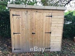 USED Garden Shed 7X5 Shiplap Shed Pressure Treated Tanalised Double Door Left