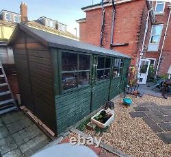 Used wooden GARDEN SHED 3.89m x 2m. Electrics. New malthoid roof. Needs Repaint