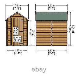 Value Overlap 6x4 Wooden shed b