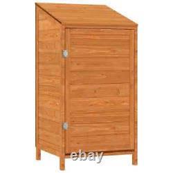 VidaXL Garden Shed Brown 55x52x112 cm Solid Wood Fir UK GF0