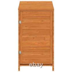 VidaXL Garden Shed Brown 55x52x112 cm Solid Wood Fir UK GF0