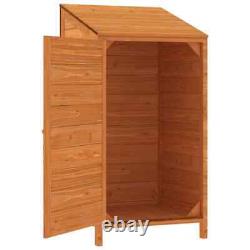 VidaXL Garden Shed Brown 55x52x112 cm Solid Wood Fir UK GF0