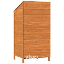 VidaXL Garden Shed Brown 55x52x112 cm Solid Wood Fir UK GF0