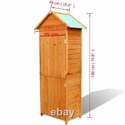 VidaXL Garden Wooden Cabinet Waterproof Outdoor Tool Storage Shed Cabin Box