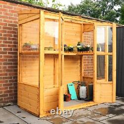 WALTONS EST. 1878 Wooden Garden Greenhouse 6x3 Potting Shed Growhouse Pent Roof