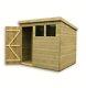 Wooden Garden Shed 7x7 Shiplap Pent Shed Tanalised Pressure Treated Door Left