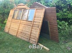 WOODEN GARDEN SHED, DOUBLE DOOR, WITH WINDOW, 10ft x 6ft Used