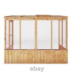 WOODEN LEAN TO GREENHOUSE GARDEN SHED PENT TIMBER POTTING SHEDS PENT 8FT 4FT 8x4