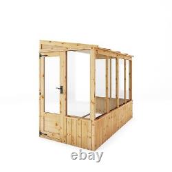 WOODEN LEAN TO GREENHOUSE GARDEN SHED PENT TIMBER POTTING SHEDS PENT 8FT 4FT 8x4