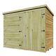 WOODEN RIGHT DOUBLE DOOR PRESSURE TREATED SHIPLAP T&G 8 x 6 GARDEN PENT SHED
