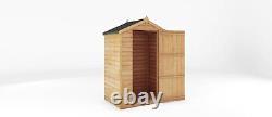 Waltons 3x4 Wooden Garden Shed Overlap Apex NoWindow Single Door Storage 3ft 4ft