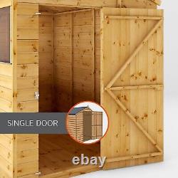 Waltons 3x4 Wooden Garden Shed Overlap Apex NoWindow Single Door Storage 3ft 4ft