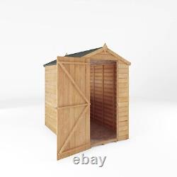Waltons 6x4 Wood Garden Shed Overlap Apex Single Door Windowless Storage 6ft 4ft