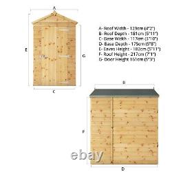 Waltons 6x4 Wooden Garden Shed Shiplap Apex Windowless Storage Shed 6ft 4ft