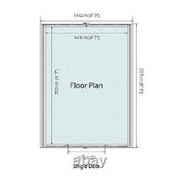 Waltons 7x5 Wood Garden Shed Overlap Apex Single Door Windowless Storage 7ft 5ft