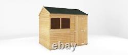 Waltons 8x6 Garden Shed Wooden Reverse Apex Overlap Windows Storage Shed 8ft 6ft