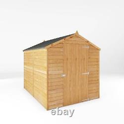 Waltons 8x6 Wooden Garden Shed Overlap Apex Single Door No Window Storage 8ft6ft