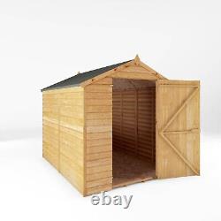 Waltons 8x6 Wooden Garden Shed Overlap Apex Single Door No Window Storage 8ft6ft