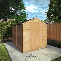 Waltons 8x6 Wooden Garden Shed Overlap Apex Single Door No Window Storage 8ft6ft