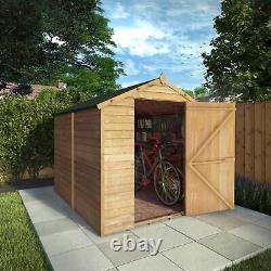 Waltons 8x6 Wooden Garden Shed Overlap Apex Single Door No Window Storage 8ft6ft