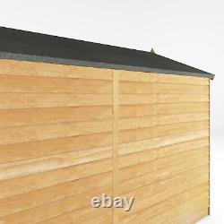 Waltons 8x6 Wooden Garden Shed Overlap Apex Single Door No Window Storage 8ft6ft