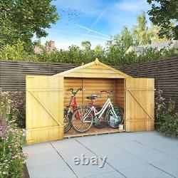 Waltons Bike Store Garden Wooden Overlap Double Door Storage Shed 3 x 7 3ft 7ft