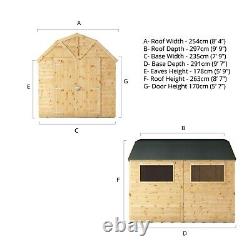 Waltons Dutch Barn Workshop Shed Shiplap Garden Wooden Storage Shed 10x8 10f 8ft