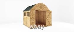 Waltons Dutch Barn Workshop Shed Shiplap T&G Garden Wooden Storage Shed 8x8 8ft