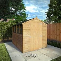 Waltons Garden Shed Overlap Apex Wooden Storage Single Door Shed 8 x 6 8ft 6ft