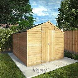 Waltons Garden Shed Overlap Apex Wooden Windowless Storage Shed 10 x 8 10ft 8ft