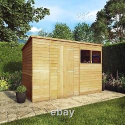 Waltons Garden Shed Overlap Pent Storage Shed Wooden with Window 10 x 6 10ft 6ft