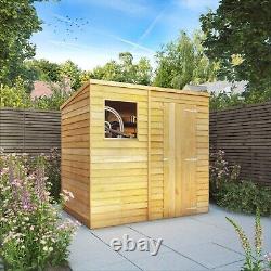 Waltons Garden Shed Overlap Pent Wooden Storage Shed with Windows 7 x 5 7ft 5ft