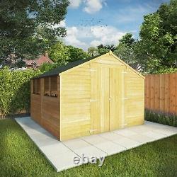 Waltons Overlap Workshop Wooden Garden Storage Shed 10 x 10 10ft 10ft