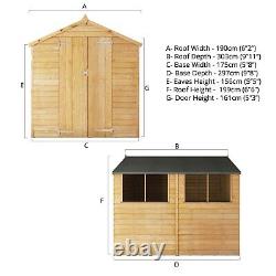 Waltons Refurbished 10' x 6' Overlap Apex Wooden Garden Storage Shed