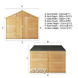 Waltons Refurbished 10 x 8 Overlap Double Door Apex Windowless Wooden Shed
