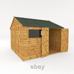 Waltons Reverse Apex Wooden Workshop Shiplap Tongue and Groove Garden Shed