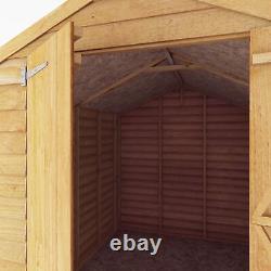 Waltons Wooden 10 x 6 Overlap Apex Garden Shed Storage Double Door Windowless