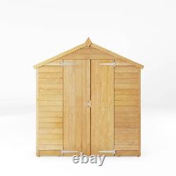 Waltons Wooden 10 x 6 Overlap Apex Garden Shed Storage Double Door Windowless